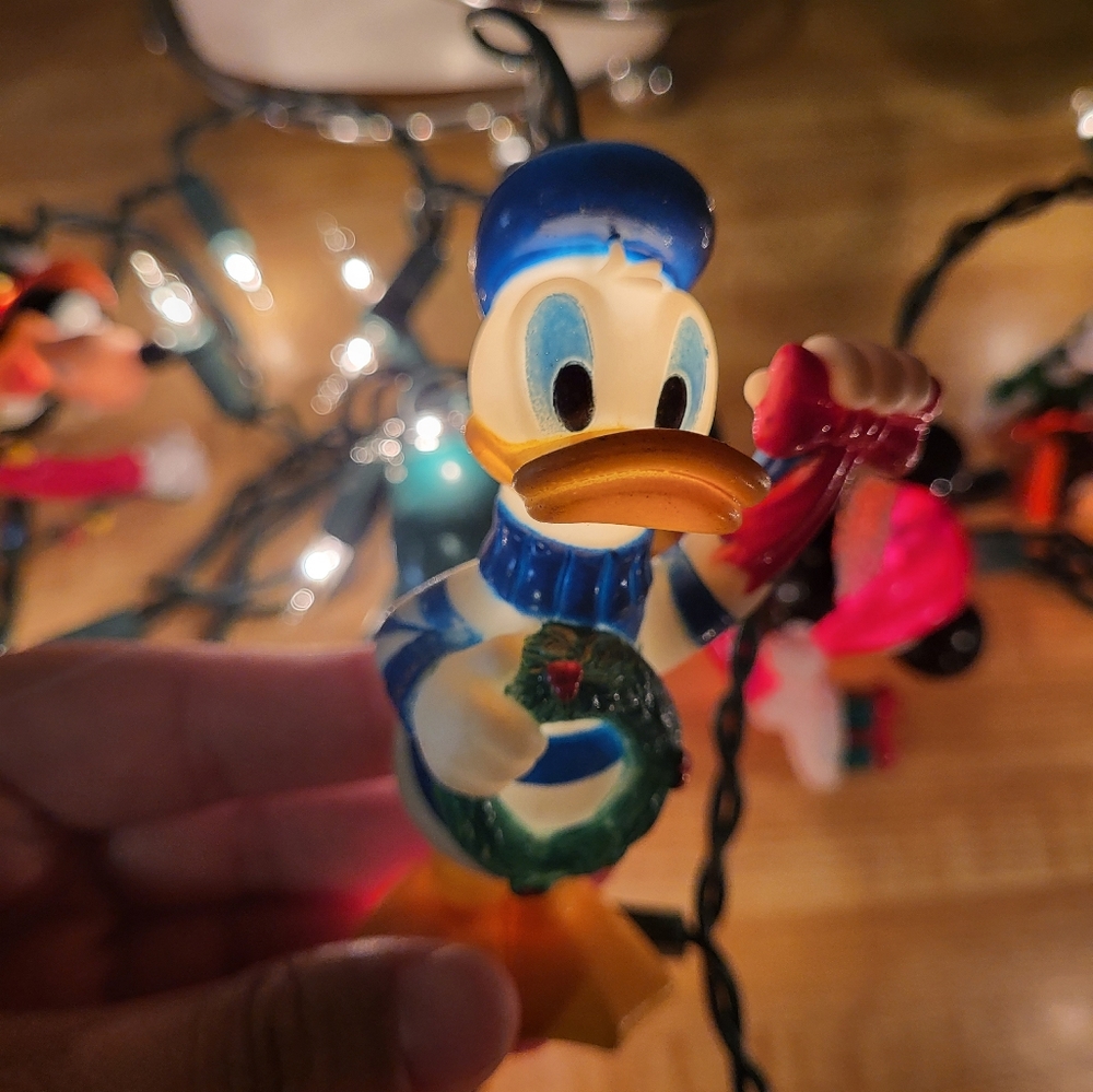 Vtg Disney Christmas Tree Lights Mickey Minnie Pluto Donald Goofy